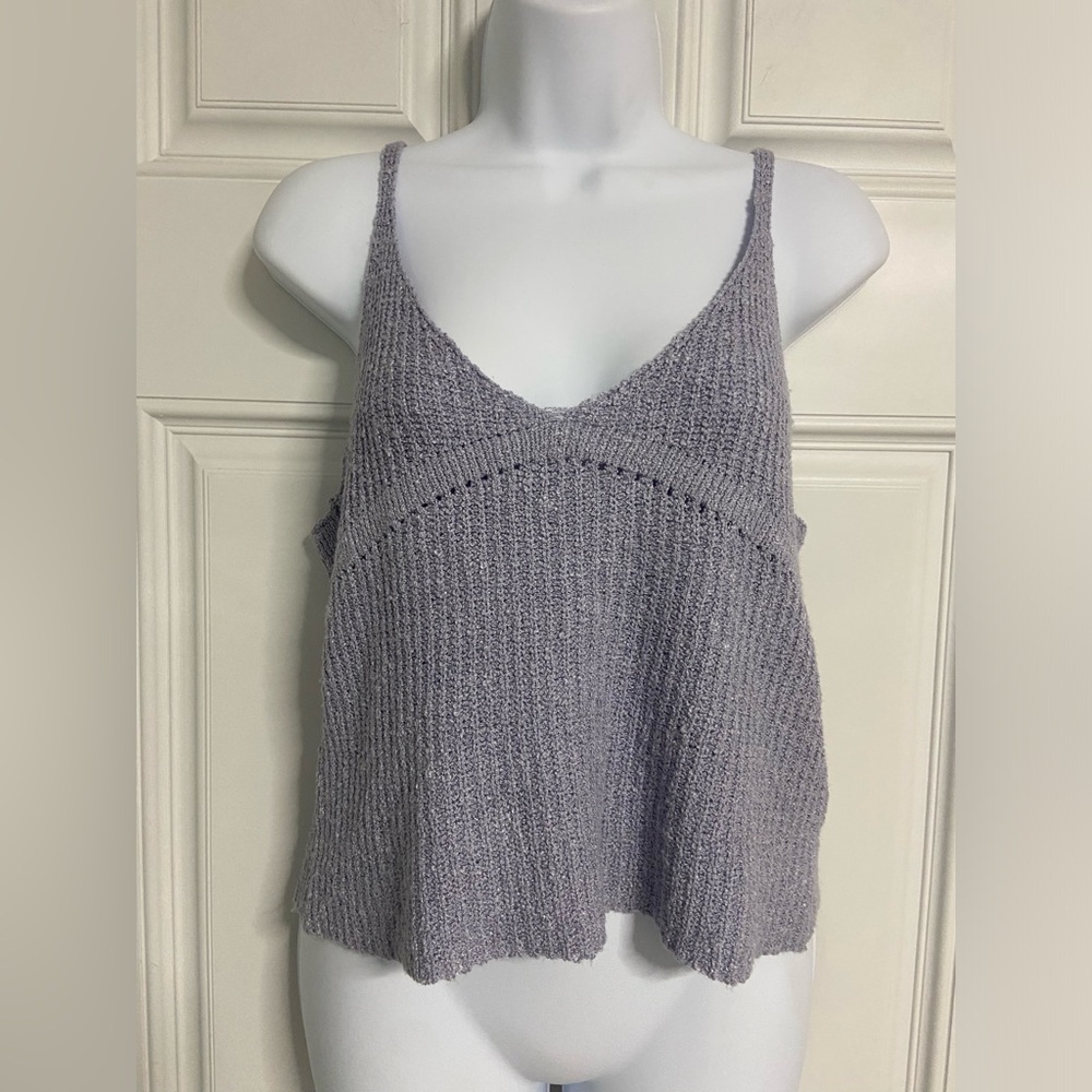 2- Be Cool Lilac Crochet Knit Cami Top